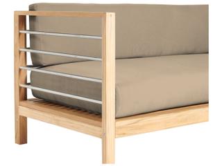HiTeak Soho Wood Fawn Teak Cushion Sofa