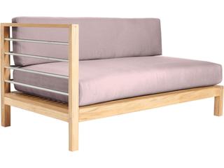HiTeak Soho Wood Pink Teak Cushion Sofa