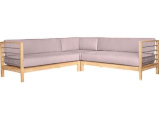 HiTeak Soho Wood Pink Teak Cushion Sofa