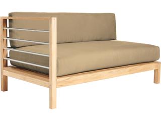 HiTeak Soho Wood Camel Teak Cushion Sofa