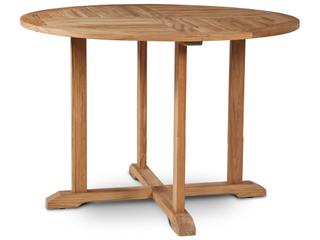 Curtis Wood Teak Round Umbrella Hole Dining Table