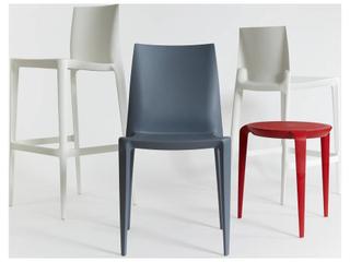 Heller Outdoor Bellini Dark Grey Recycled Plastic Bar Stool - Pack of 2