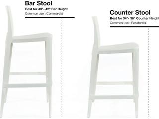 Heller Outdoor Bellini Dark Grey Recycled Plastic Bar Stool - Pack of 2