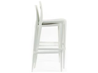 Heller Outdoor Bellini Light Grey Polypropylene Bar Stool - Pack of 2