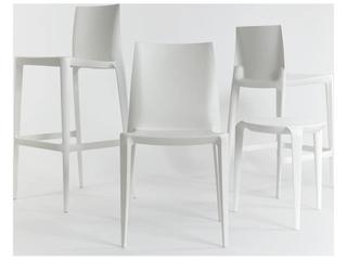 Heller Outdoor Bellini Light Grey Polypropylene Bar Stool - Pack of 2