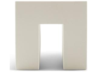 Heller Vignelli Cube White Polyethylene Side Table