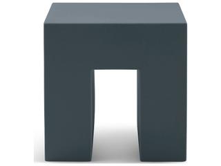 Vignelli Cube Stool Side Table in Slate