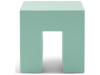 Heller Vignelli Cube Celadon Stool Side Table