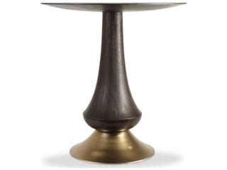 Hooker Furniture Curata Midnight With Brass Round Wood Bar Table