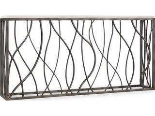Hooker Furniture Rectangular Travertine Marble Console Table