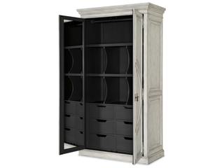 Hooker Furniture Boheme Whitewash Merino Blue Poplar Wood Wardrobe Armoire