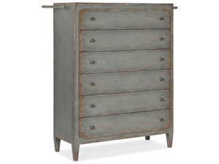 Hooker Furniture Ciao Bella 6-Drawers Gray Cedar Wood Accent Chest
