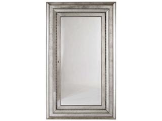 Hooker Furniture Melange Glamour Rectangular Floor Mirror with Jewelry Armoire Storage