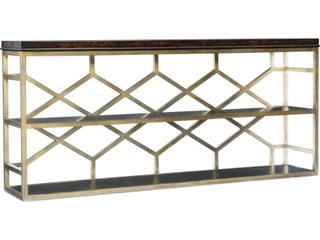 Hooker Furniture Melange Giles Rectangular Dark Wood Console Table