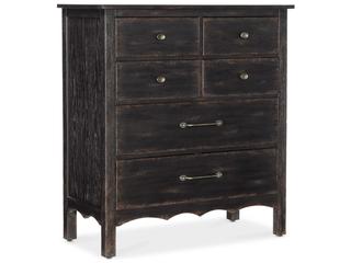 Hooker Furniture Americana Black Brown Oak Wood Accent Chest
