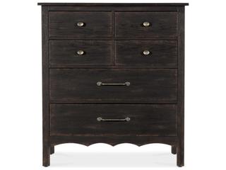 Hooker Furniture Americana Black Brown Oak Wood Accent Chest