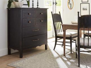 Hooker Furniture Americana Black Brown Oak Wood Accent Chest
