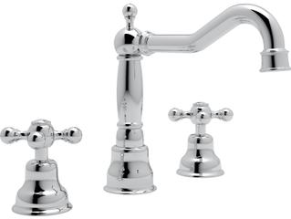 Arcana Widespread Lavatory Faucet with Column Spout in Polished Chrome