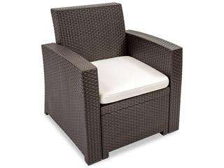 Hospitality Rattan Outdoor Plastique Chocolate 4 Piece Lounge Set