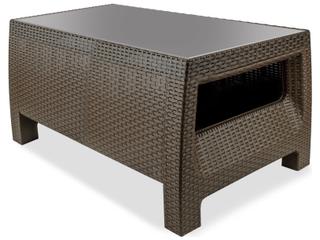 Hospitality Rattan Outdoor Plastique Chocolate 4 Piece Lounge Set