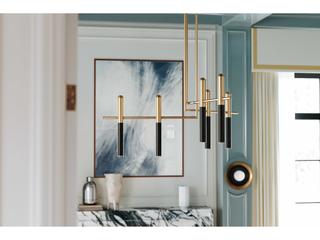 Hudson Valley Thurston 6-Light Aged Old Bronze Clear Glass LED Chandelier