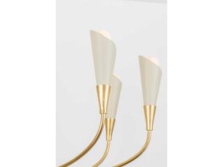 Hudson Valley Montrose 8-Light Vintage Gold Leaf Soft Sand Off White Candelabra Chandelier