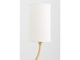 Hudson Valley Harlem 6-Light Aged Brass White Cylinder Chandelier