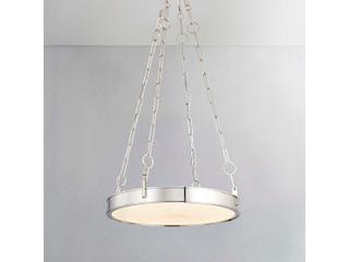 Hudson Valley Kirby 1-Light Polished Nickel White LED Round Chandelier