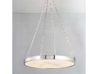 Hudson Valley Kirby 1-Light Polished Nickel White LED Round Chandelier