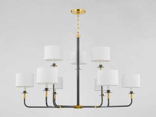 Hudson Valley Paramus 1-Light Aged Old Bronze Candelabra Drum Chandelier