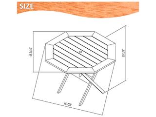 International Home Miami Amazonia Austria Eucalyptus 5 Piece Outdoor Octagonal dining set with Grey Armchairs