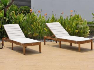 International Home Miami Amazonia Karen 2 Piece Wood Patio Chaise Lounge Set