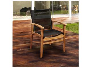 International Home Miami Amazonia Teak Edenton 11 Piece Double-Extendable Oval Patio Dining Set with Black Sling Chair