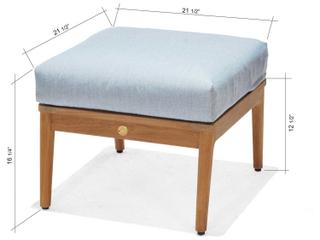 International Home Miami Amazonia Samantha Olefin Cushion Outdoor Ottoman