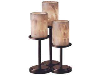 Justice Design Group Alabaster Rocks Dakota Resin Black Table Lamp