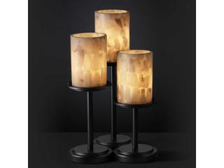 Justice Design Group Alabaster Rocks Dakota Resin Black Table Lamp