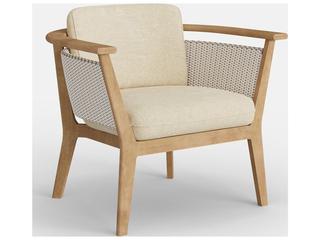Soleo Lounge Chair with Solara Fiber Basket and Teak Frame
