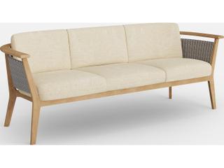 Soleo FSC-Certified Teak and Woven Solara Fiber Sofa