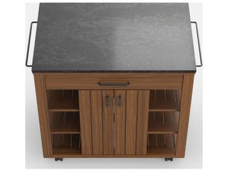 Jensen Outdoor Furniture Foundations Ipe IPEFoundations IPE Sage Serving Buffet with Quartz Top/ Shadow