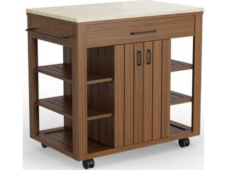 Jensen Outdoor Furniture Foundations Ipe IPEFoundations IPE Sage Serving Buffet with Quartz Top/ Silica