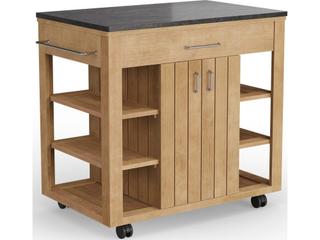 Jensen Outdoor Foundations Sage Teak Serving Buffet with Quartz Top/ Shadow