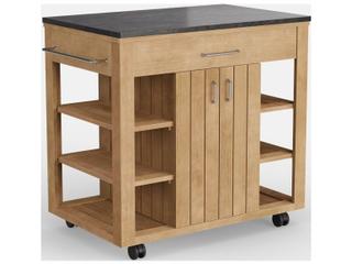 Jensen Outdoor Foundations Sage Teak Serving Buffet with Quartz Top/ Shadow