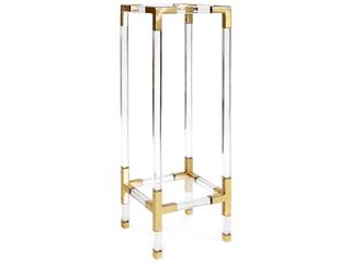Jonathan Adler Jacques Square Glass Brass End Table