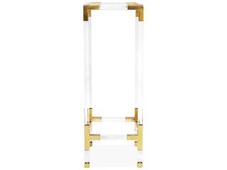 Jonathan Adler Jacques Square Glass Brass End Table