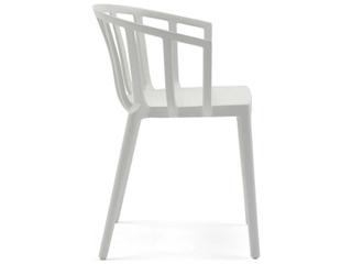 Kartell Outdoor Venice Matte White Resin Dining Arm Chair  (Sold in 2)