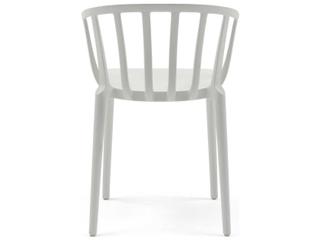 Kartell Outdoor Venice Matte White Resin Dining Arm Chair  (Sold in 2)