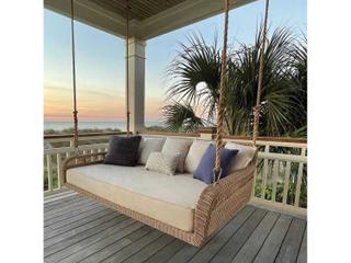Kingsley Bate Amelia Wicker Cushion Hanging Daybed