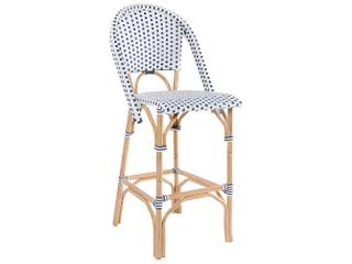 Café Wicker Armless Bar Stool