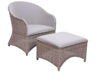 Kingsley Bate Special Order Milano Wicker Sling Ottoman