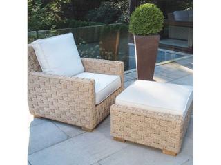 Kingsley Bate Special Order St. Barts Aluminum Cushion Ottoman